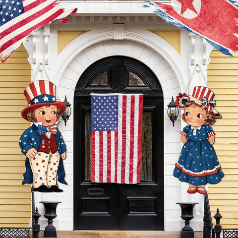 Shellwei front door hanging decor with lanyards for easy outdoor setup