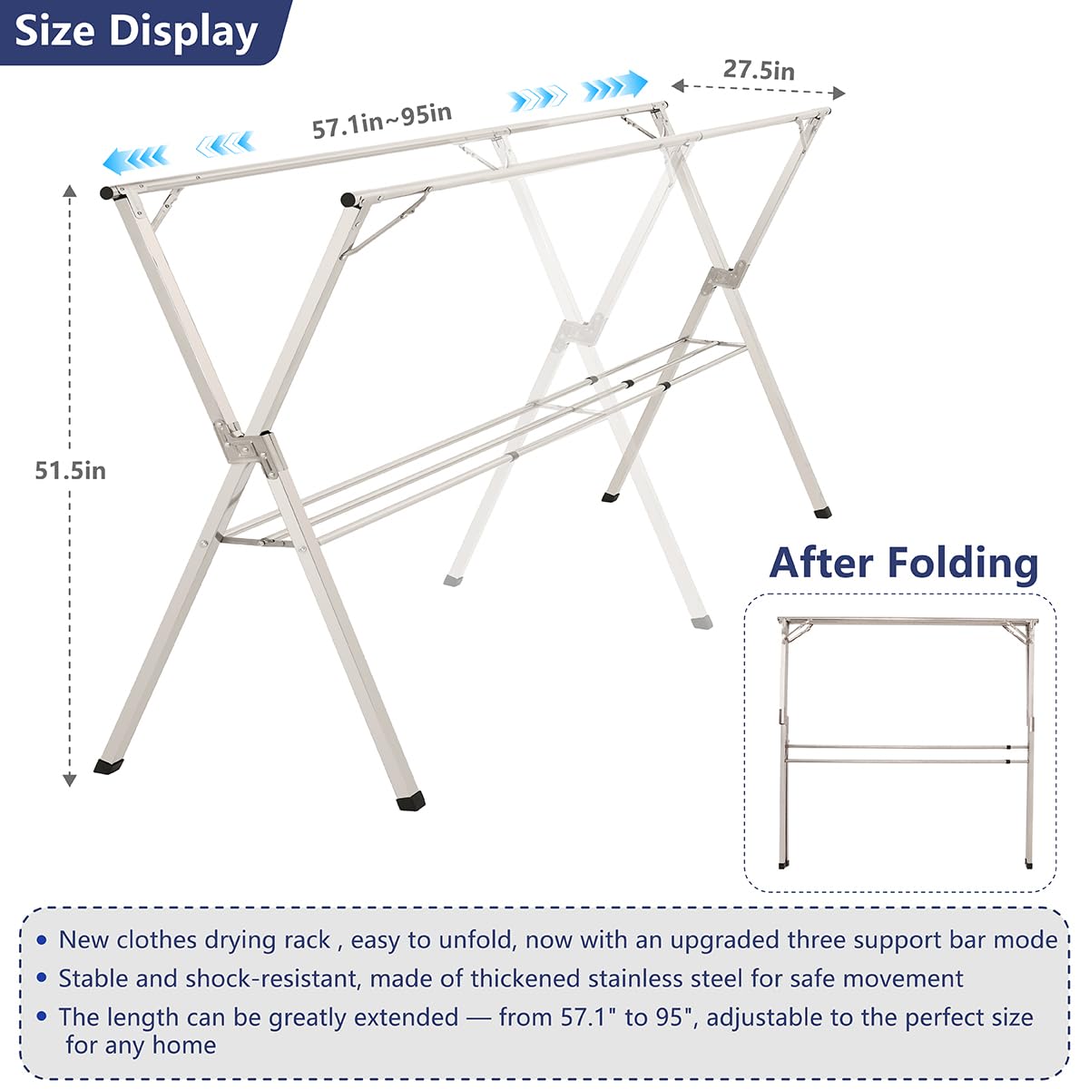Shengshi heavy-duty stainless steel rack supports bulky items with stable design.