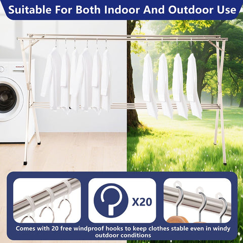 Shengshi three support bars enable versatile setup for shoes or towels.