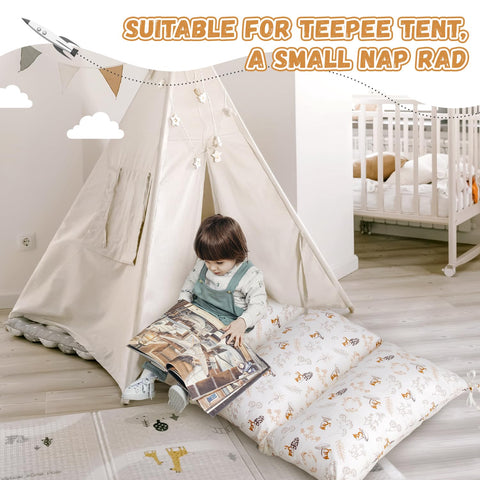Sherilyn bed floor pillow for kids makes a comfy, kid-friendly lounging option on the floor.