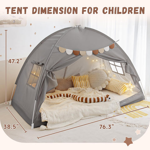 Sherilyn bed tent private cozy space for restful activities.
