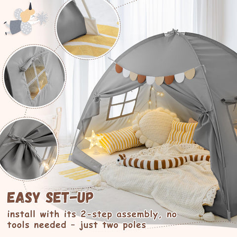 Sherilyn bed tent spacious interior for kid play and imagination.