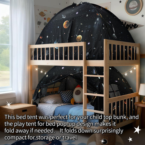 Sherilyn bunk bed tent doubles as floor tent for versatile use.