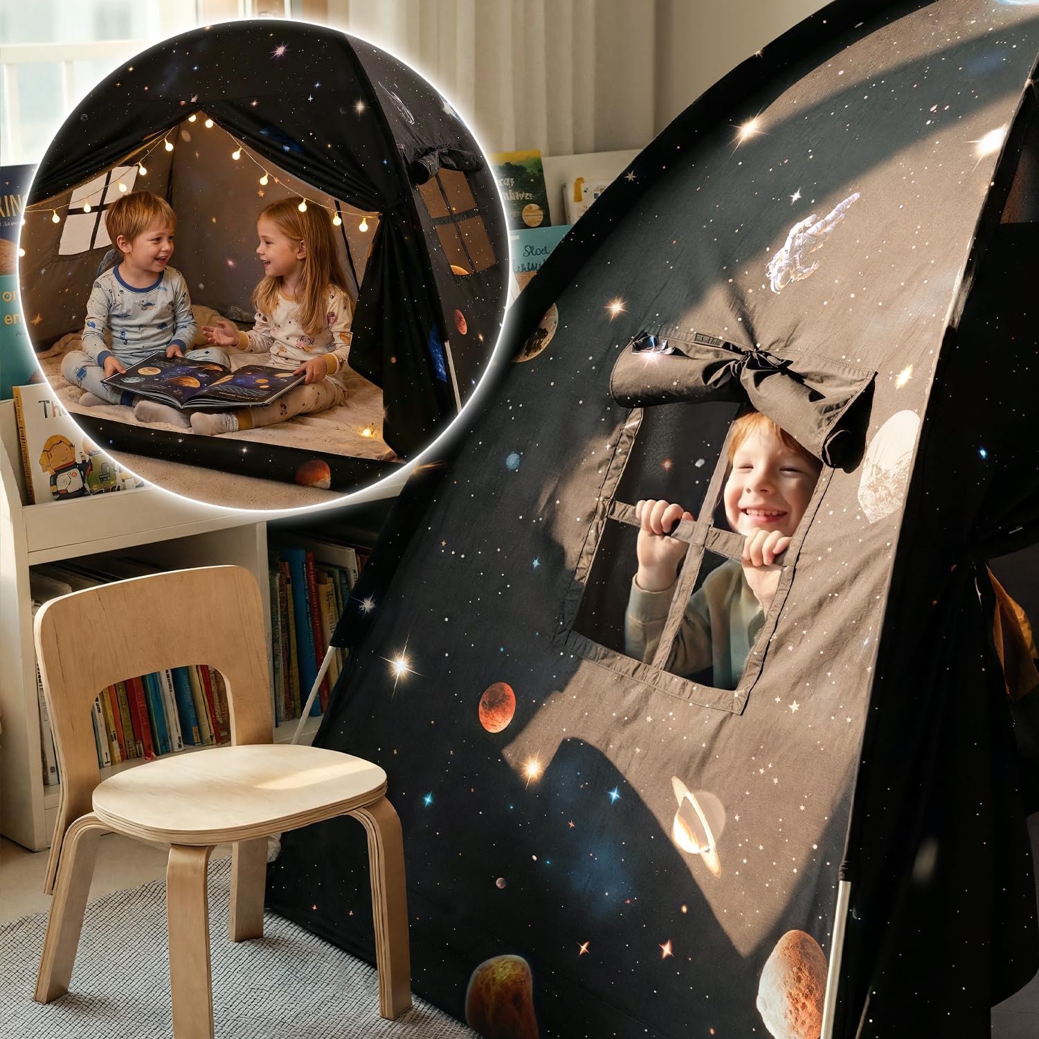 Sherilyn Galaxy Tent with two doors and two windows for air flow and easy access