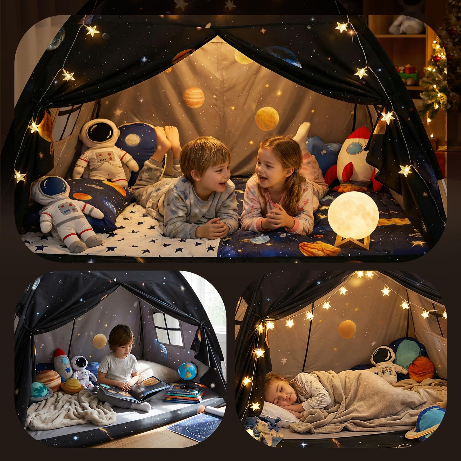 Interior view of Sherilyn Galaxy Tent with breathable airflow and spacious play area