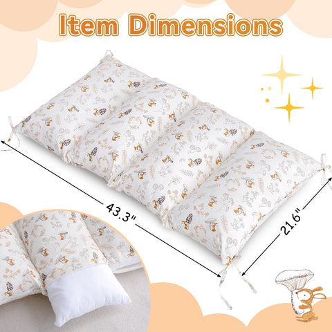 Sherilyn pillow cover for arch rocker keeps clean, machine-washable comfort ready for play.