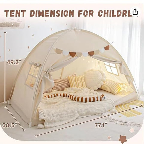 Sherilyn canopy creates privacy space in shared bedrooms.