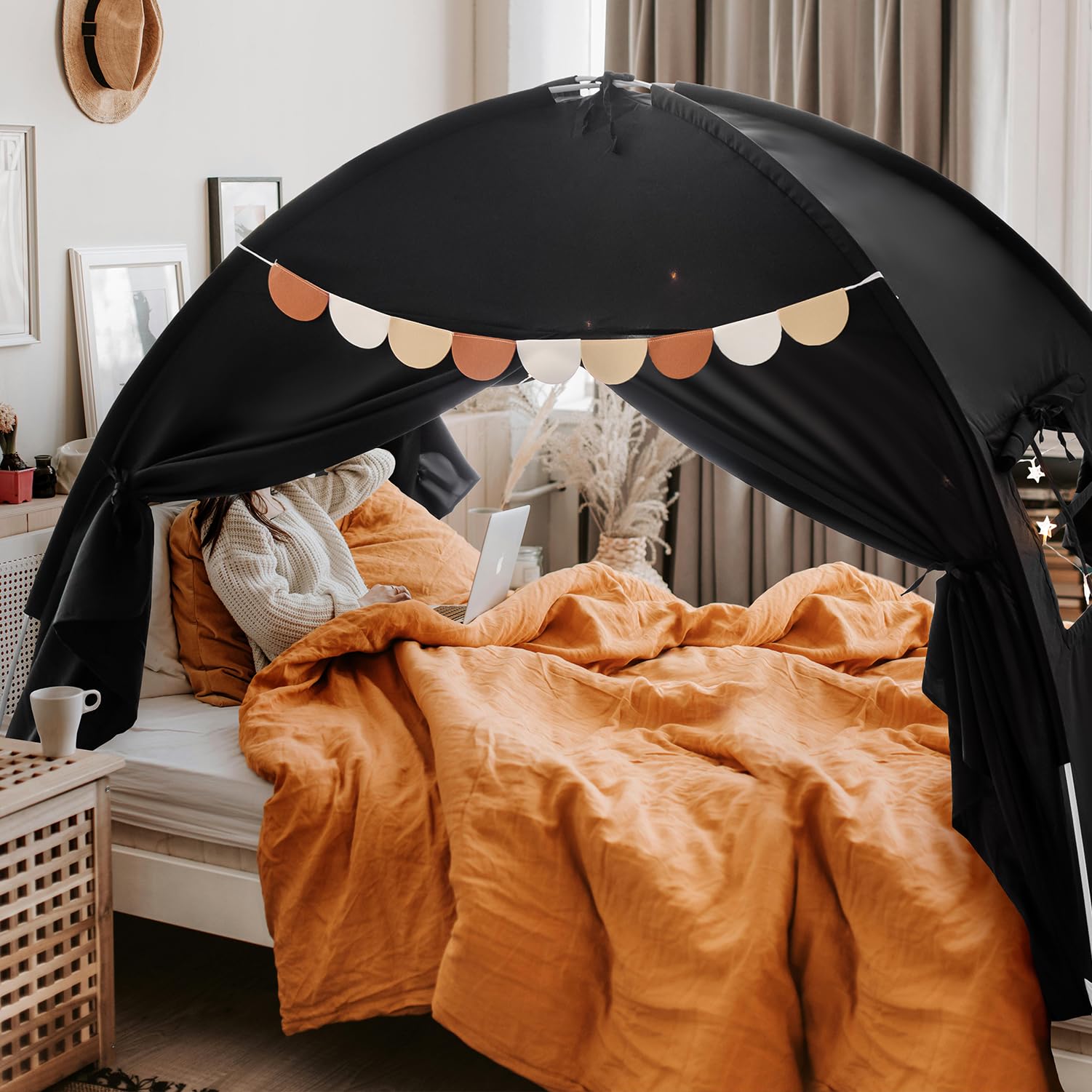 Sherilyn twin mattress tent fits snugly, offering a roomy hideaway that sparks imagination.