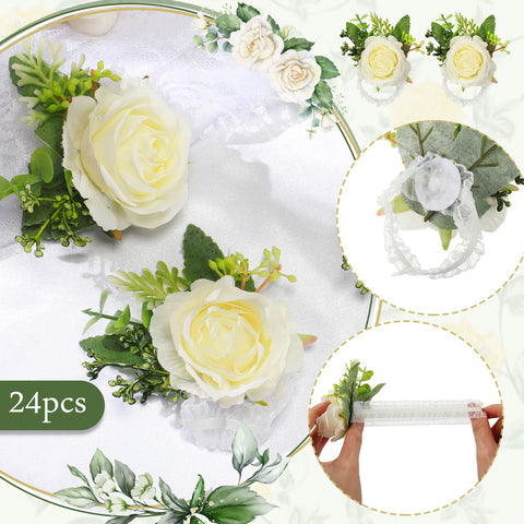 Sherr delicate floral accents with eucalyptus for refined accessorizing