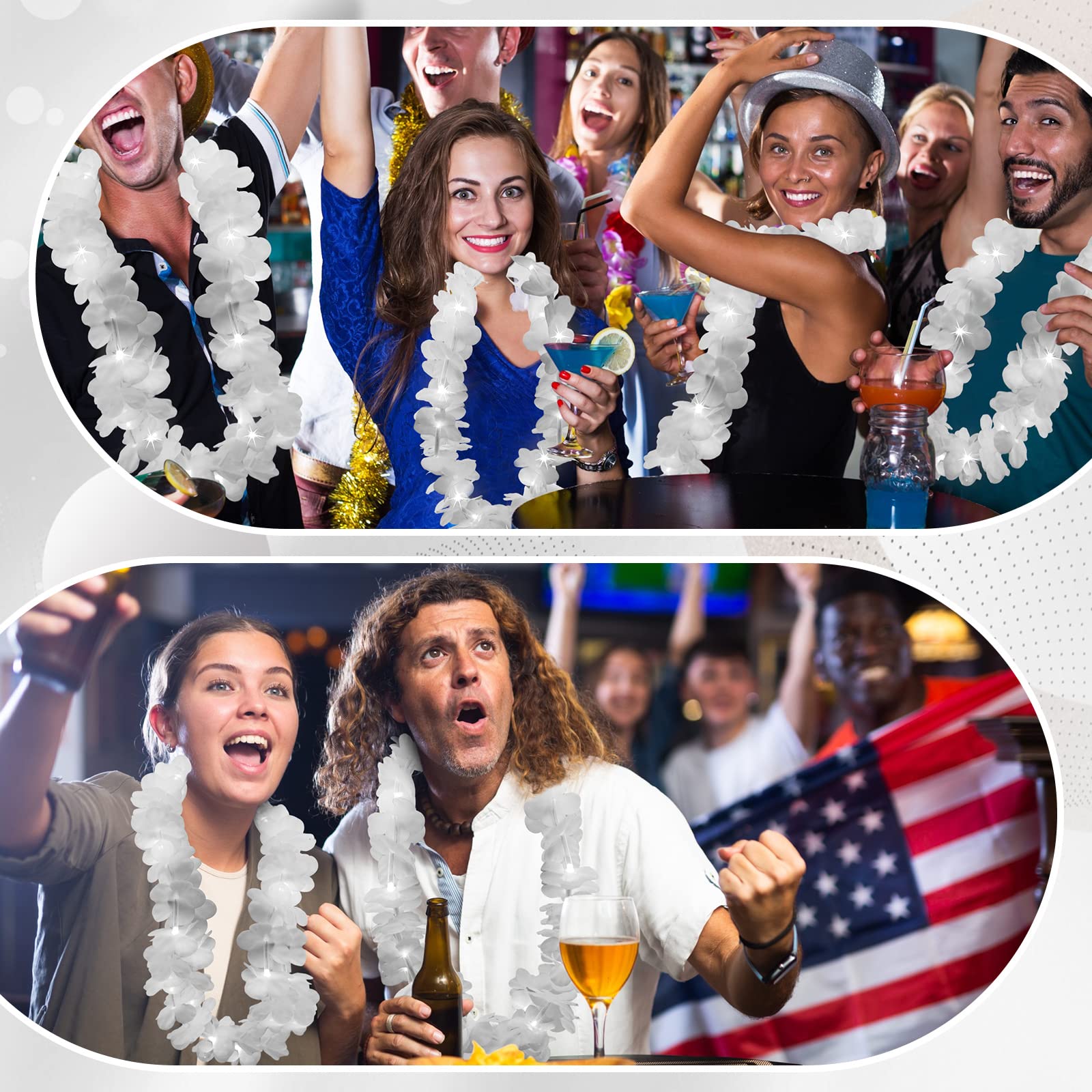 Sherr 40-inch length LED Hawaiian lei for comfortable wear
