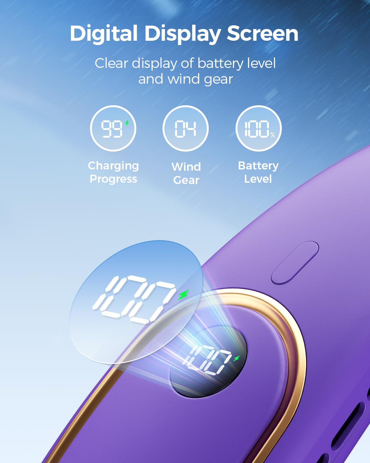SHEWIND 5000mAh battery provides extended runtime.