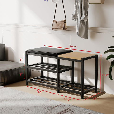 Dimensions of the SHGJYANDF bench: 12 x 30.7 x 17.3 inches.