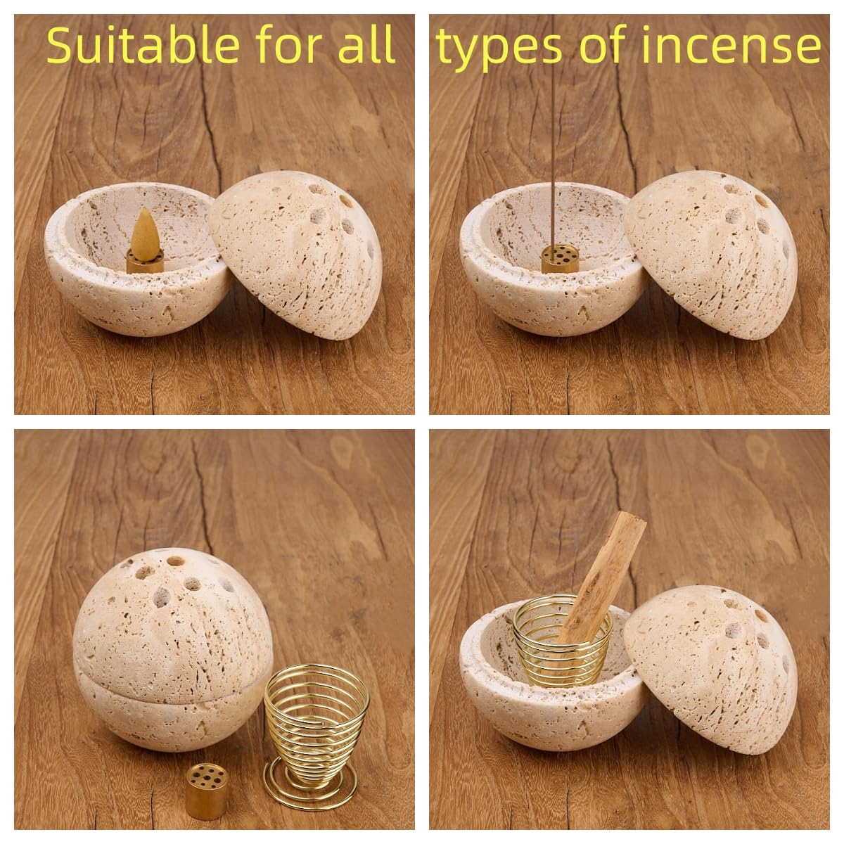 SHICANGSHIYE Holy wood fragrance bracket pairs with brass insert for cohesive aromatics