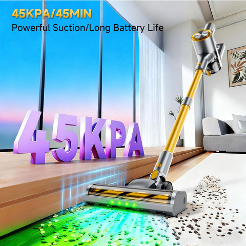 Shieal H22 runtime-45min enables whole-home cleaning on a single charge