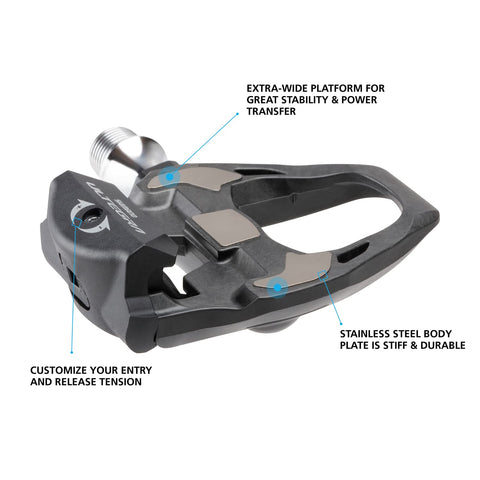 SHIMANO ULTEGRA PD-R8000 pedal top view showing sleek profile and lightweight design