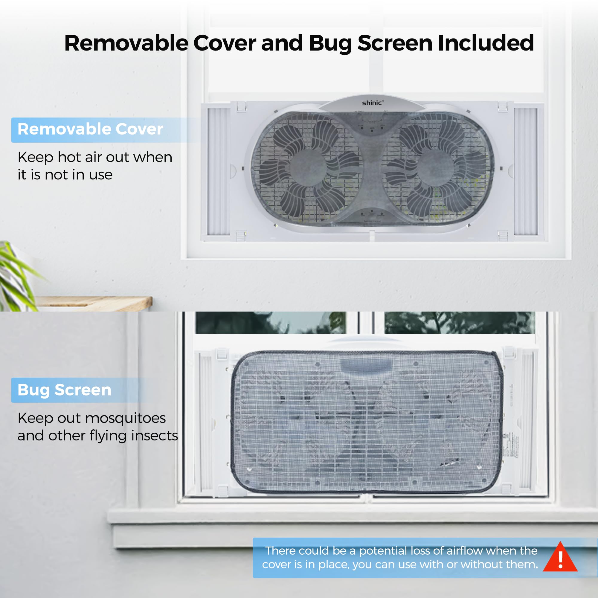 Shinic removable cover and screen for cleaning and insect protection