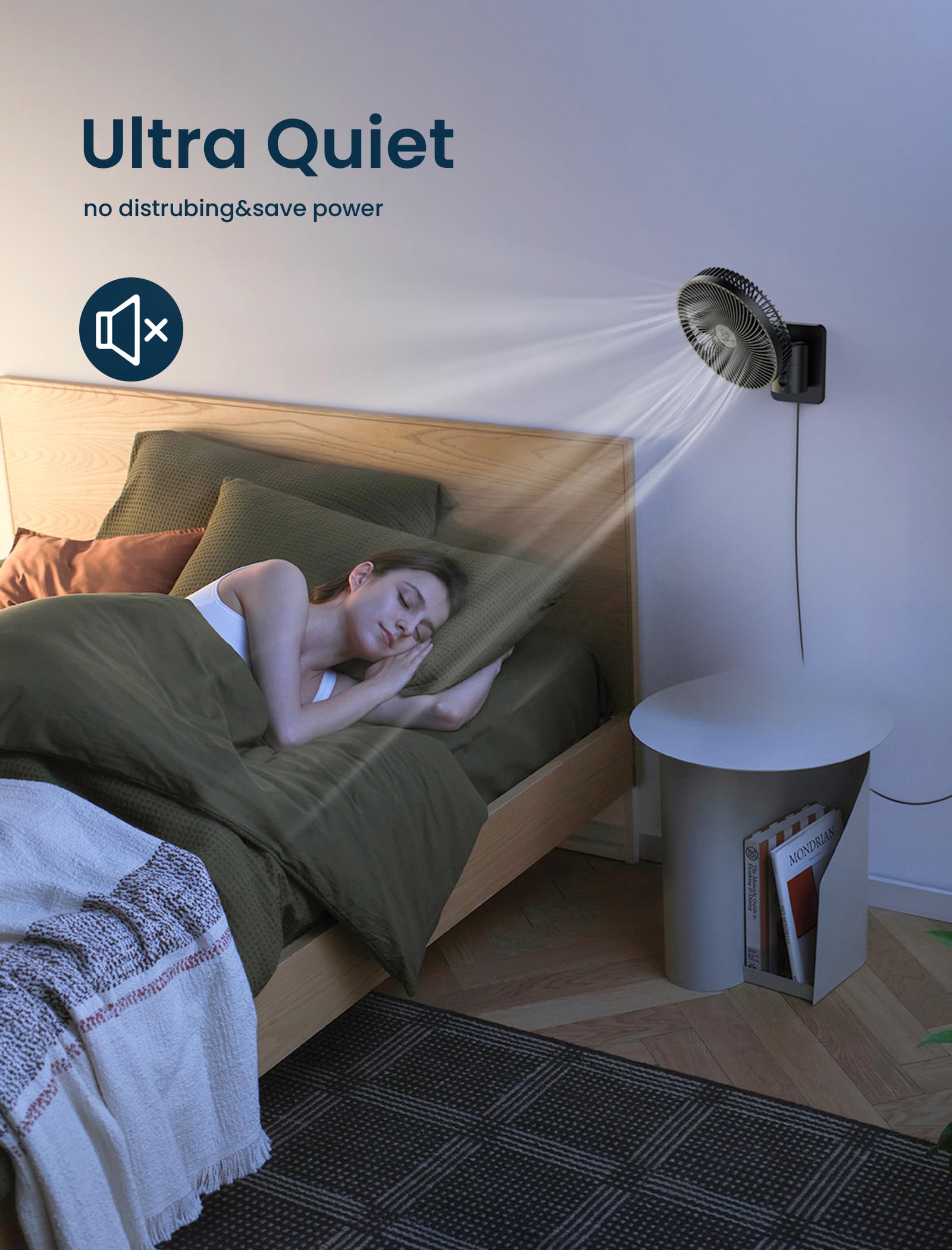 Shinebella quiet operation with balanced blades for peaceful airflow.