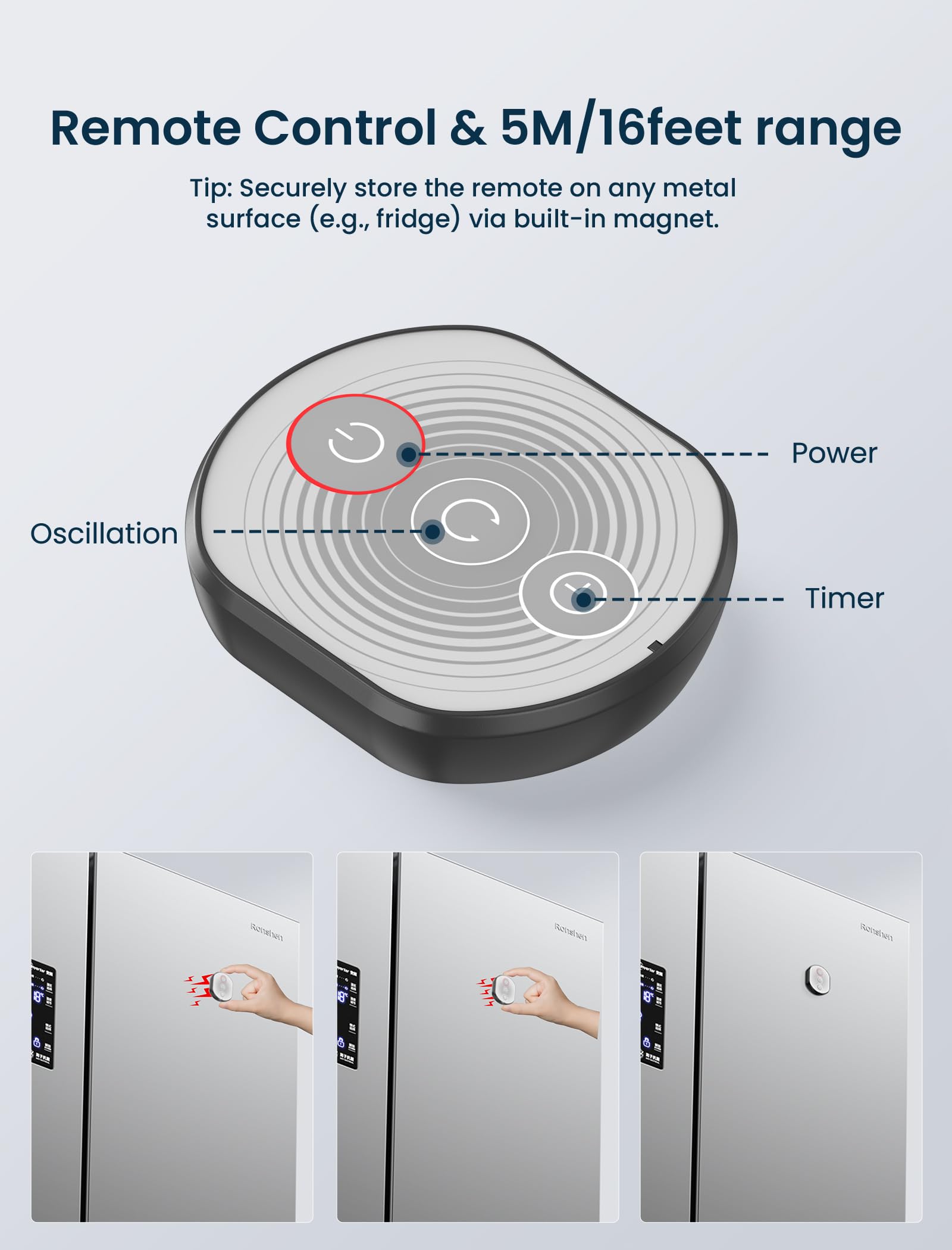 Shinebella remote control included for convenient operation.