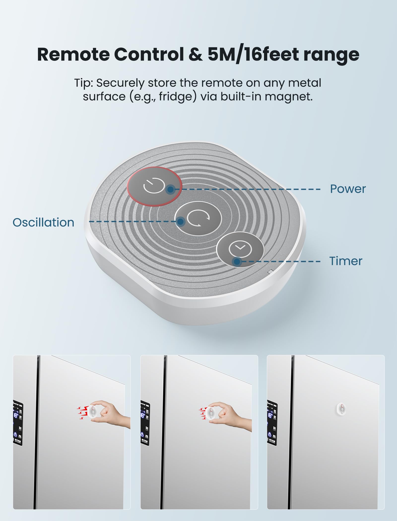 Shinebella remote control included for hands-free operation