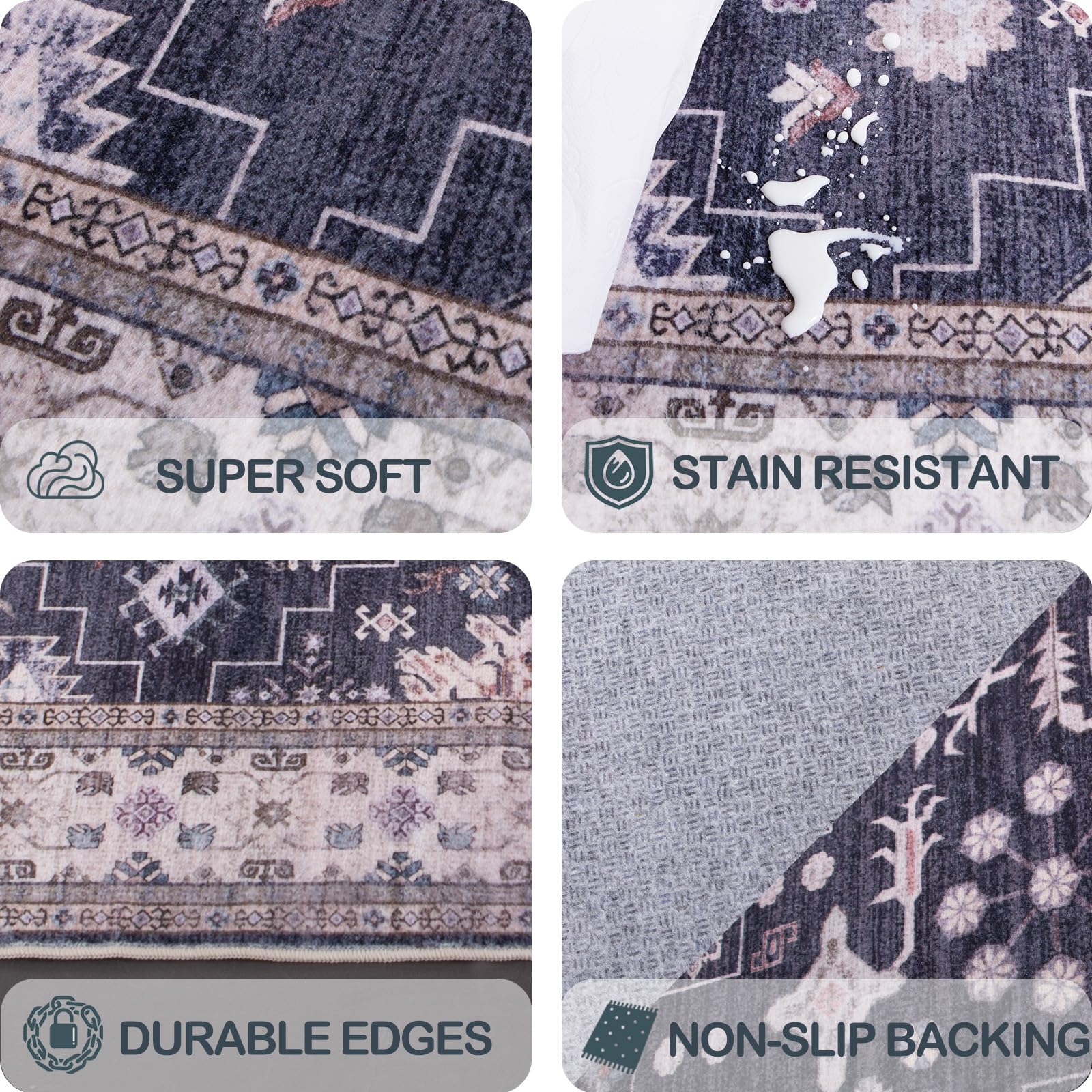shinefly packaging care tips rug shows crease-free presentation after washing