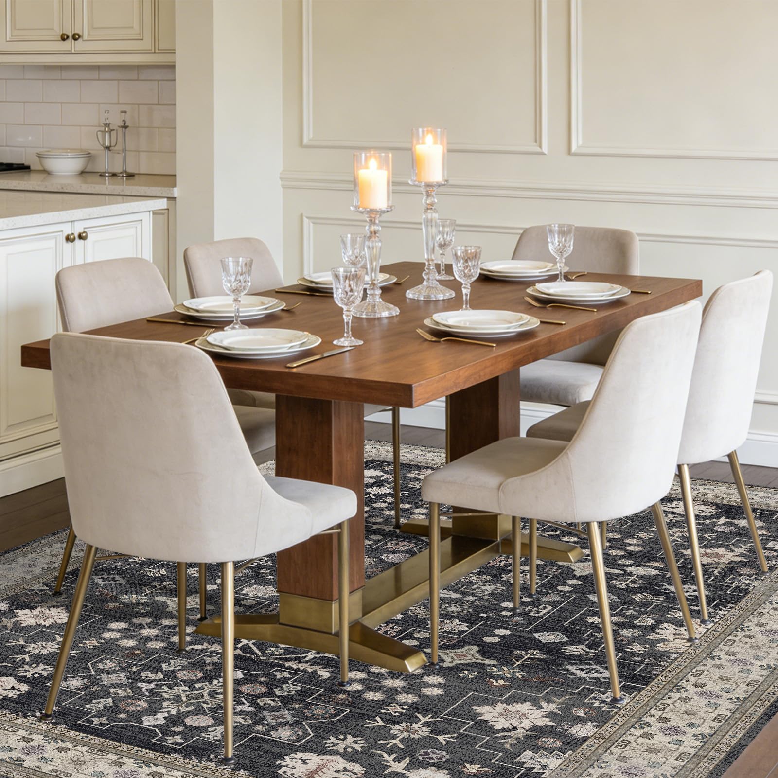 shinefly faux wool pile rug close-up emphasizes durability and easy care