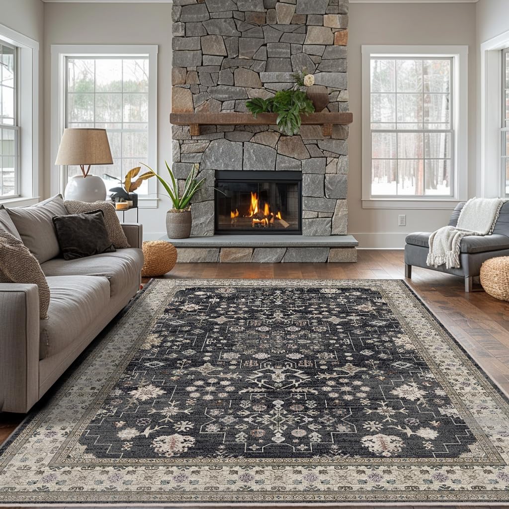 shinefly soft vintage botanical rug bedroom highlights timeless pattern and comfortable underfoot