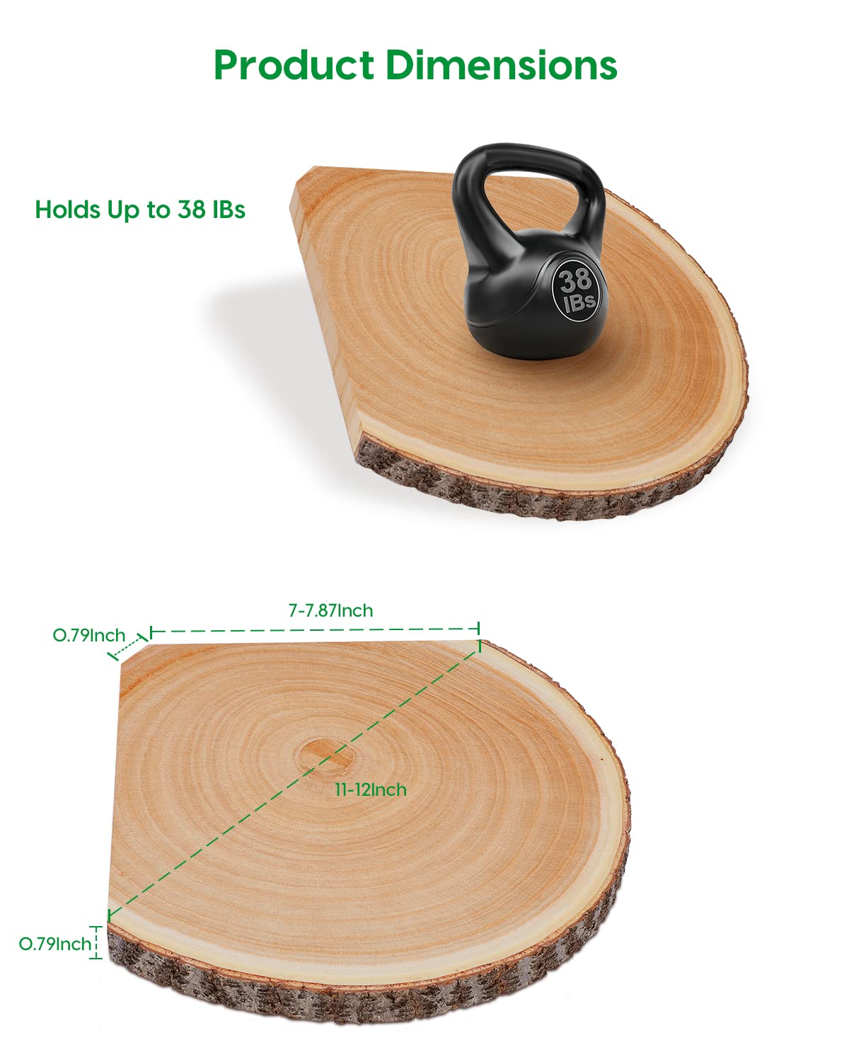 ShineZoom round live-edge detail highlights natural wood charm