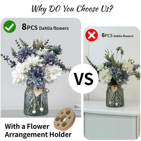 SHINFHOMF silk artificial flowers in vase for maintenance-free beauty