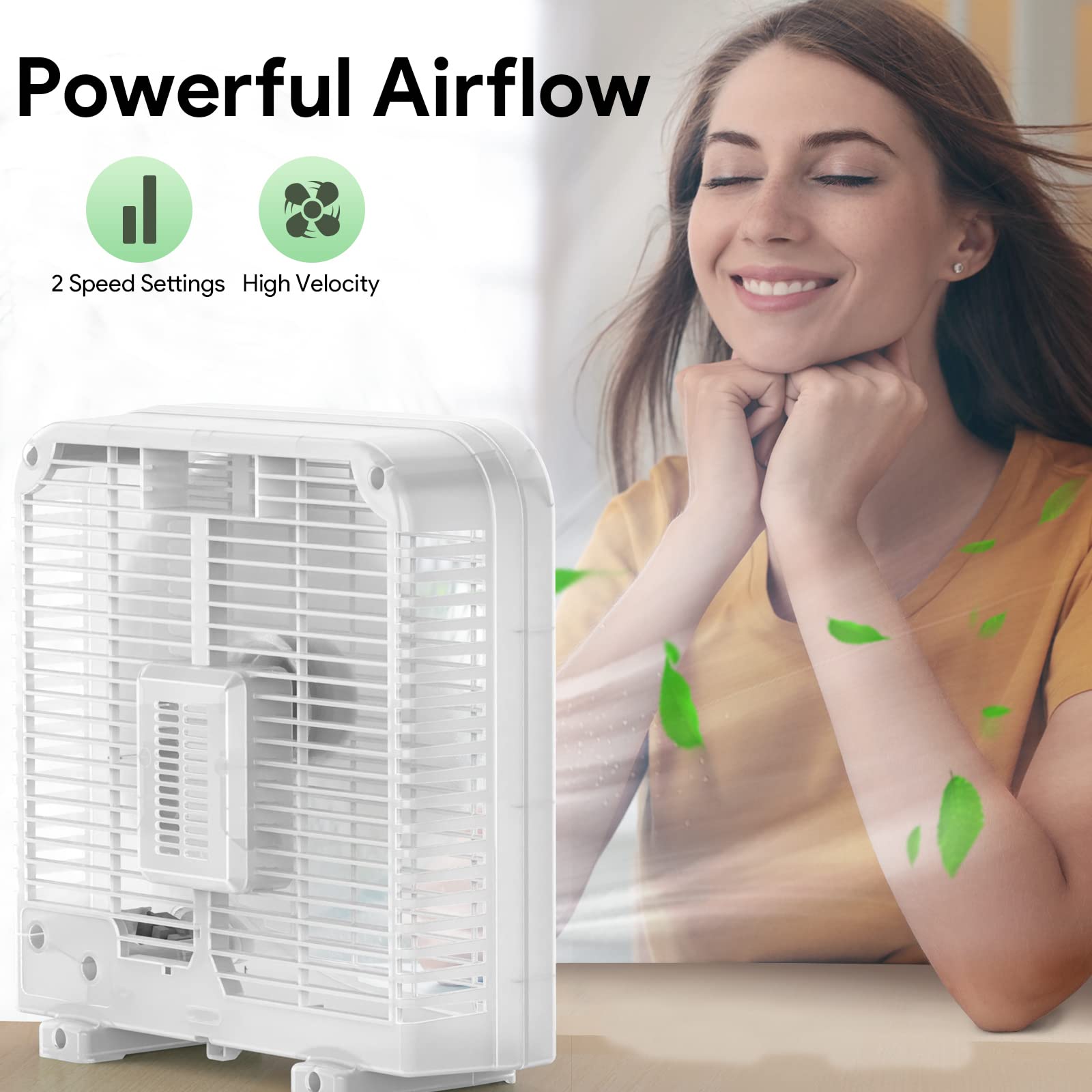 Shinic energy efficient box fan delivers strong airflow with low energy use