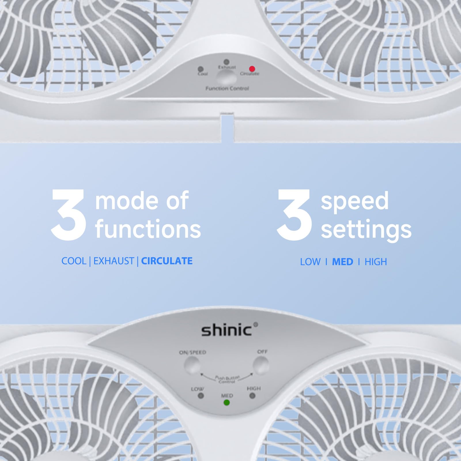 Shinic removable mesh screen blocks insects during operation.