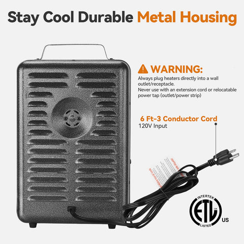 Shinic space heater carry handle for easy relocation