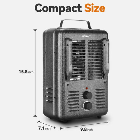 Shinic space heater in greenhouse use for quick warmth