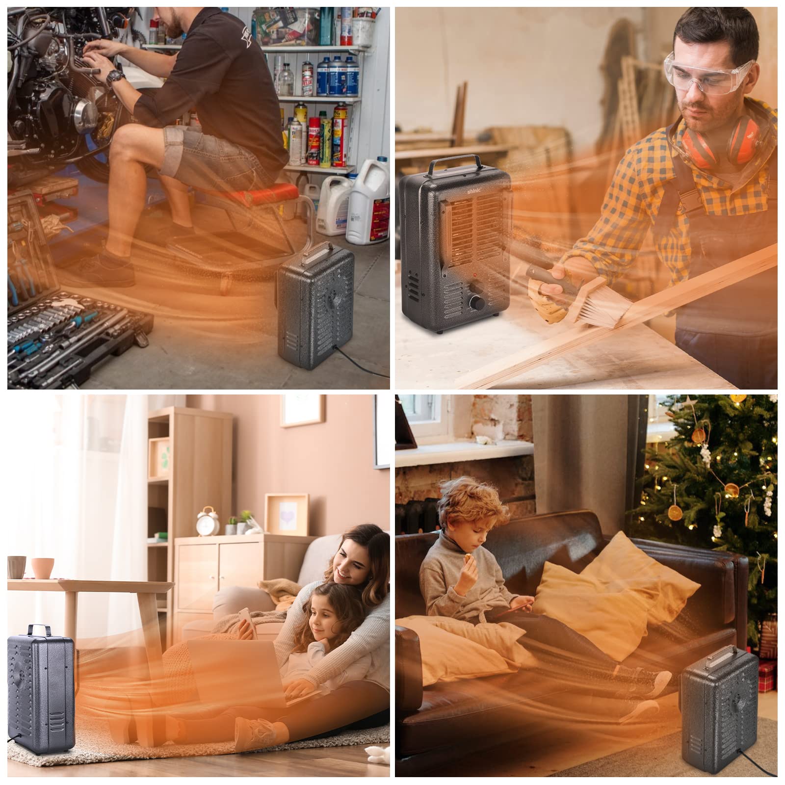 Shinic space heater safe auto shut-off for peace of mind