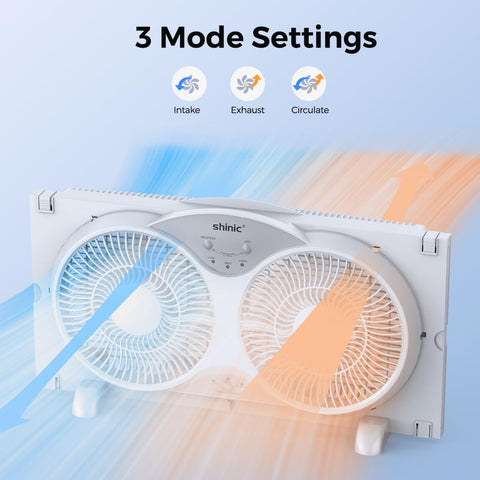 Shinic window fan expandable panel fitting a larger window for a secure fit.