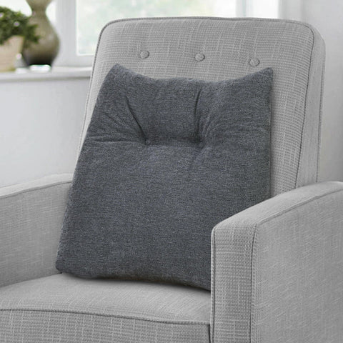 Shinnwa lumbar support pillow back-structure shows two-section design for improved comfort and posture.