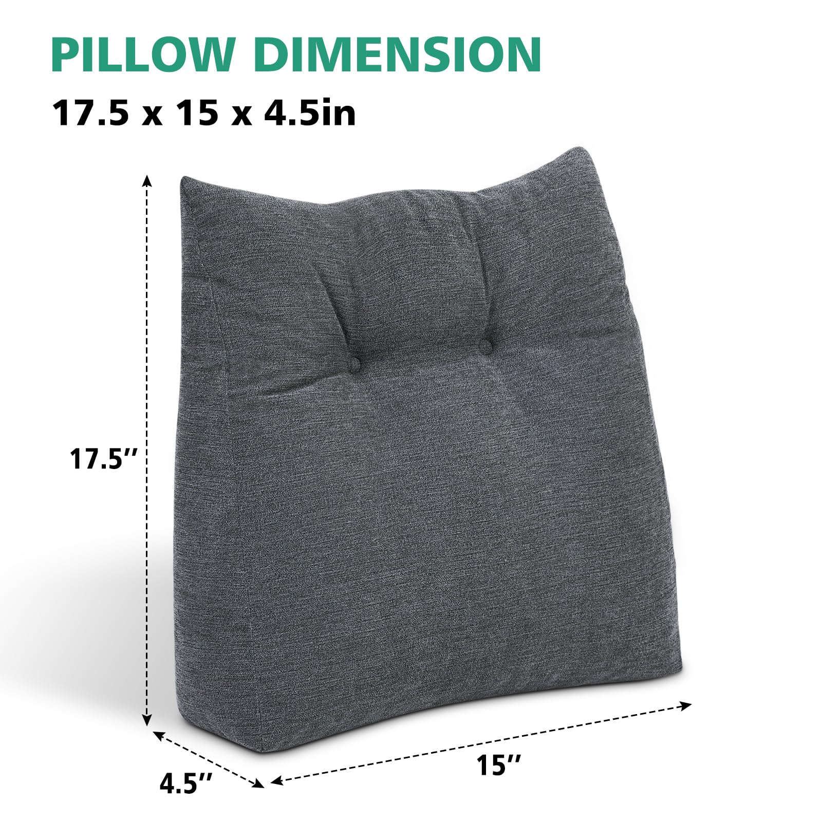 Shinnwa memory foam filling detail highlighting 2.5 pounds for balanced support.