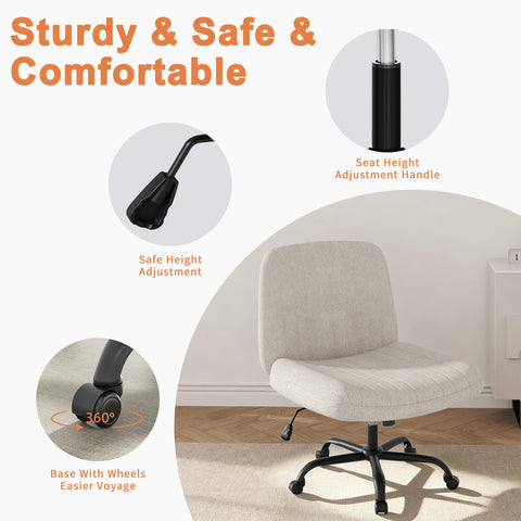 Shintenchi Criss Cross Chair armless design saves desk space