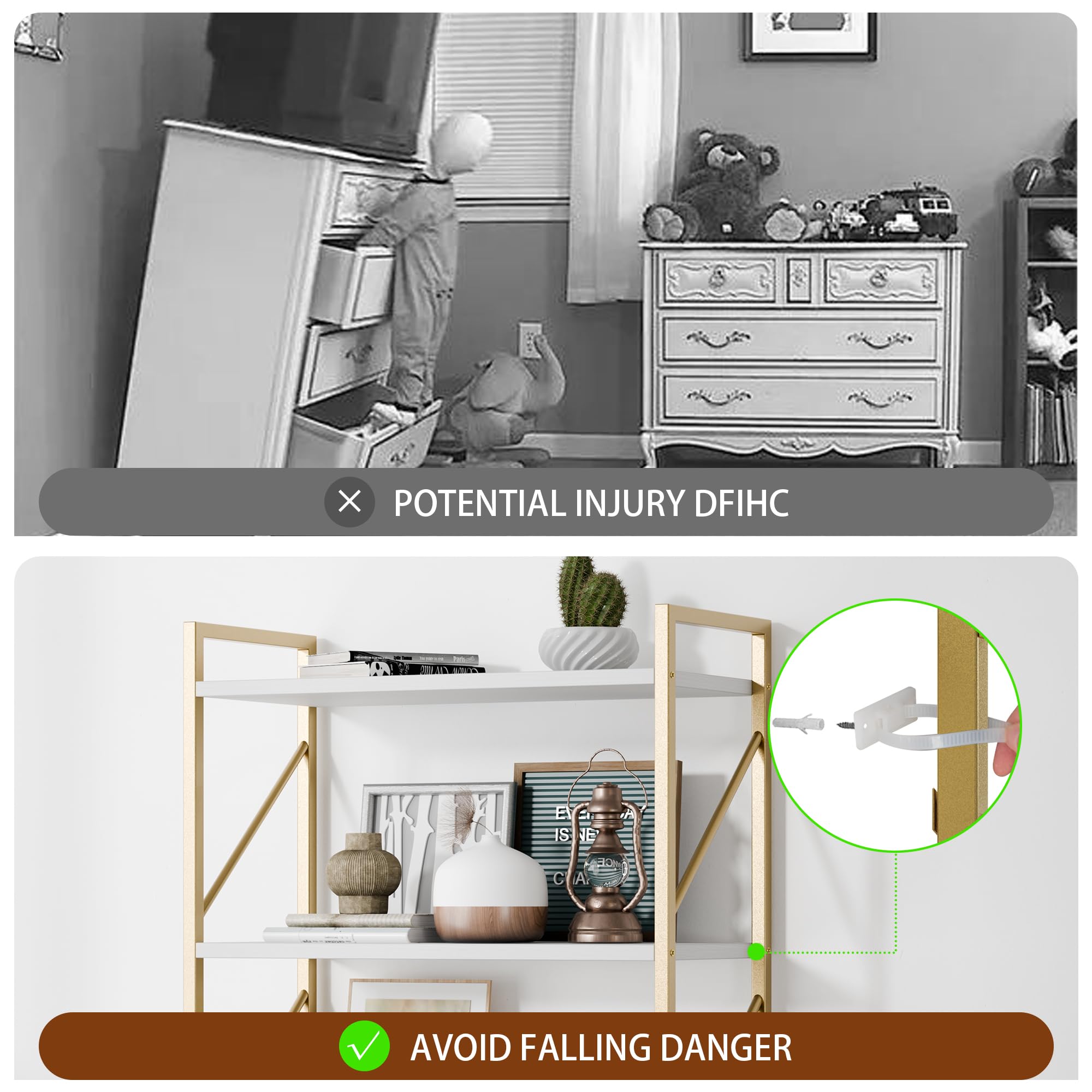Shintenchi gold 5-tiers bookshelf study office setup shows neat storage for books and accessories