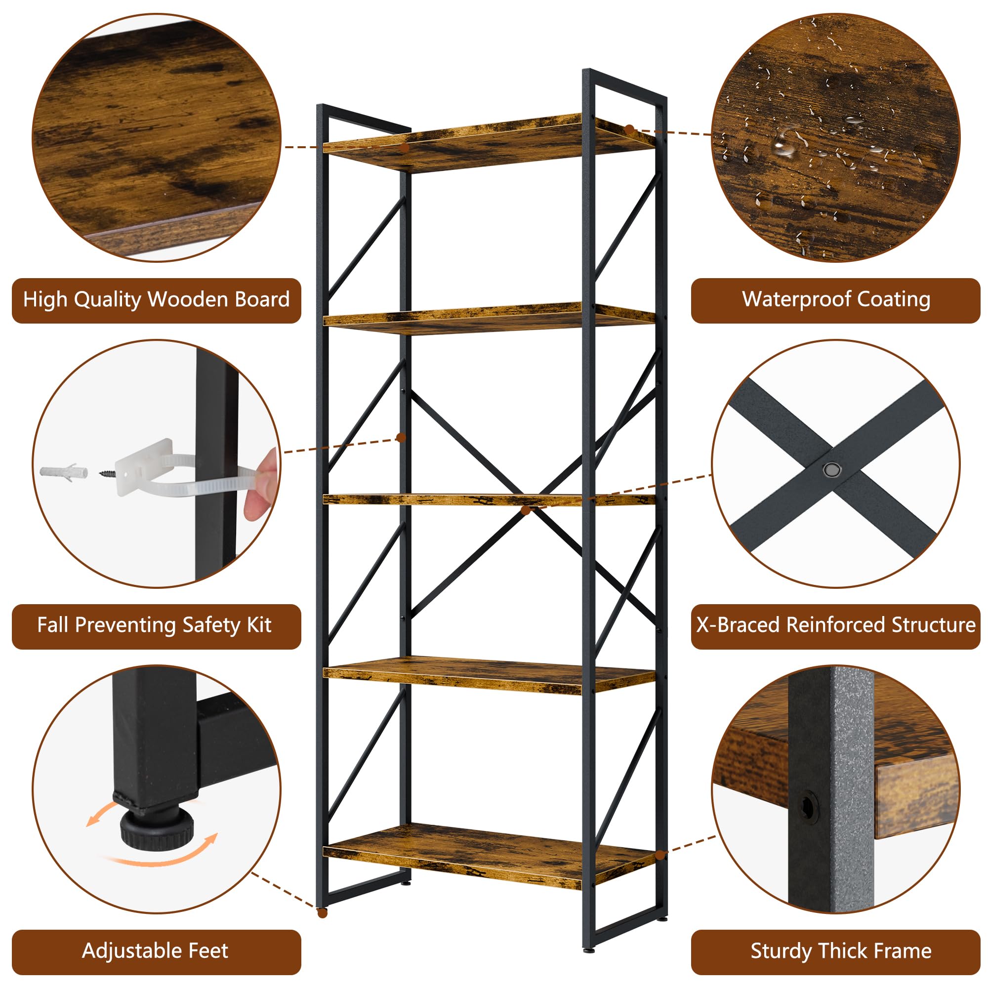 Shintenchi metal frame close-up emphasizes anti-wobble construction and durability.