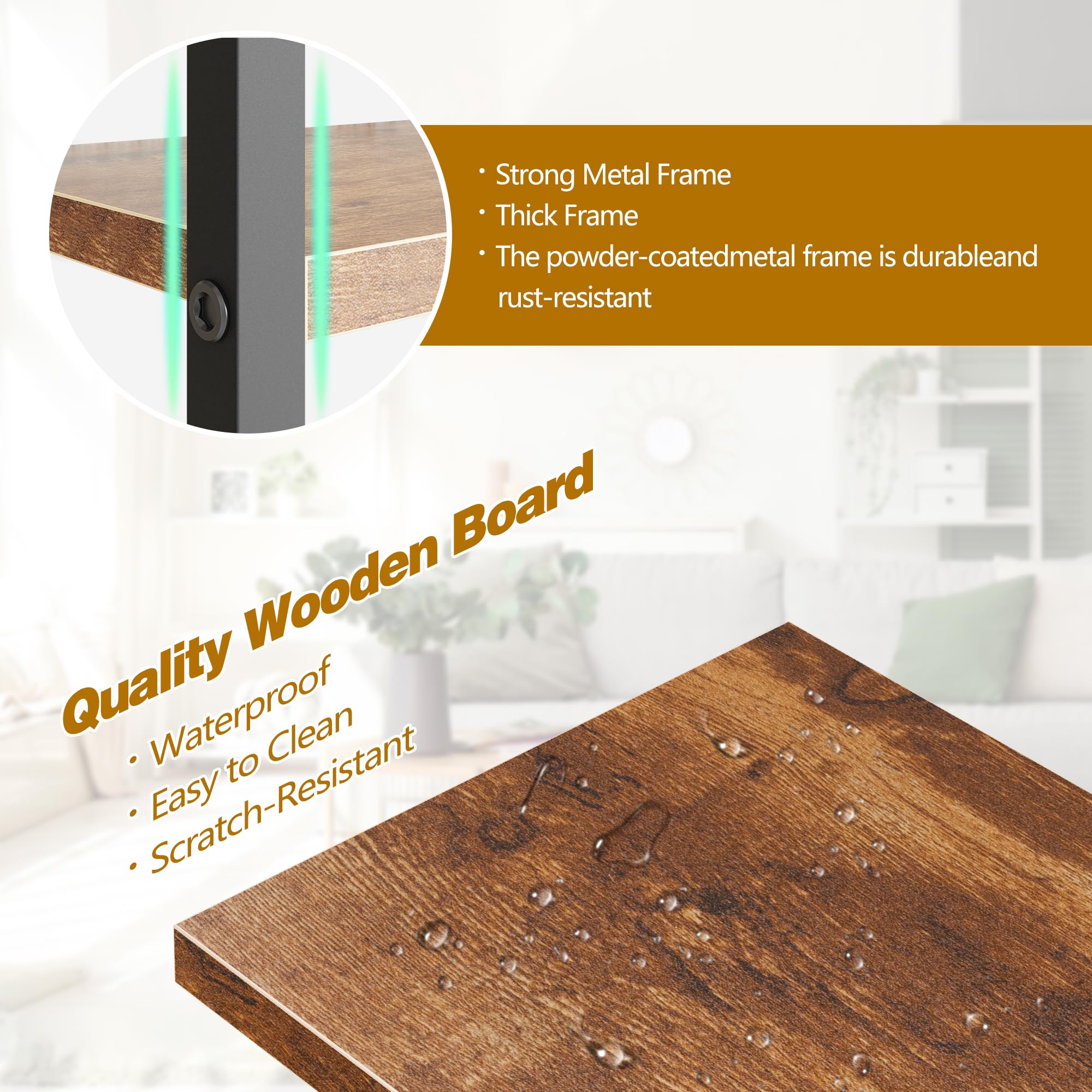 Shintenchi modern-industrial display shelf fits living room or office with tidy organization.