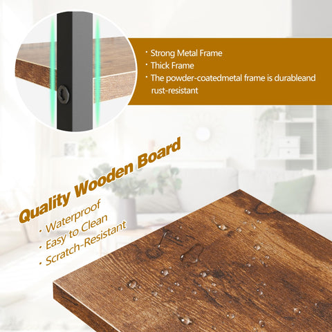 Shintenchi modern-industrial display shelf fits living room or office with tidy organization.