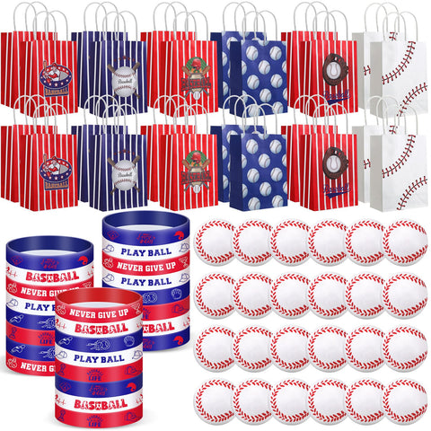 ShinyRelief baseball gift bags feature bold designs for stylish party favors.