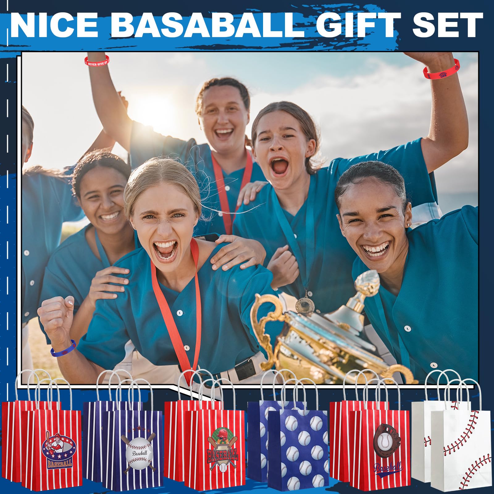 ShinyRelief baseball wristbands offer a comfortable, snug fit for fans.