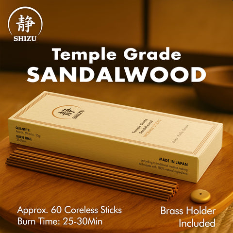 Shizu temple-grade sandalwood scent profile tested for balanced fragrance