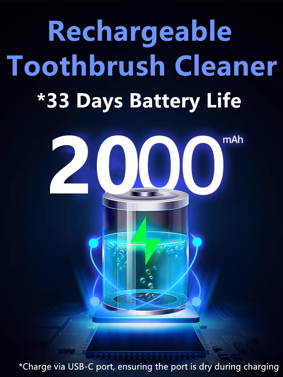 SHKI 2000mAh battery lasts days on a single charge for uninterrupted cleaning