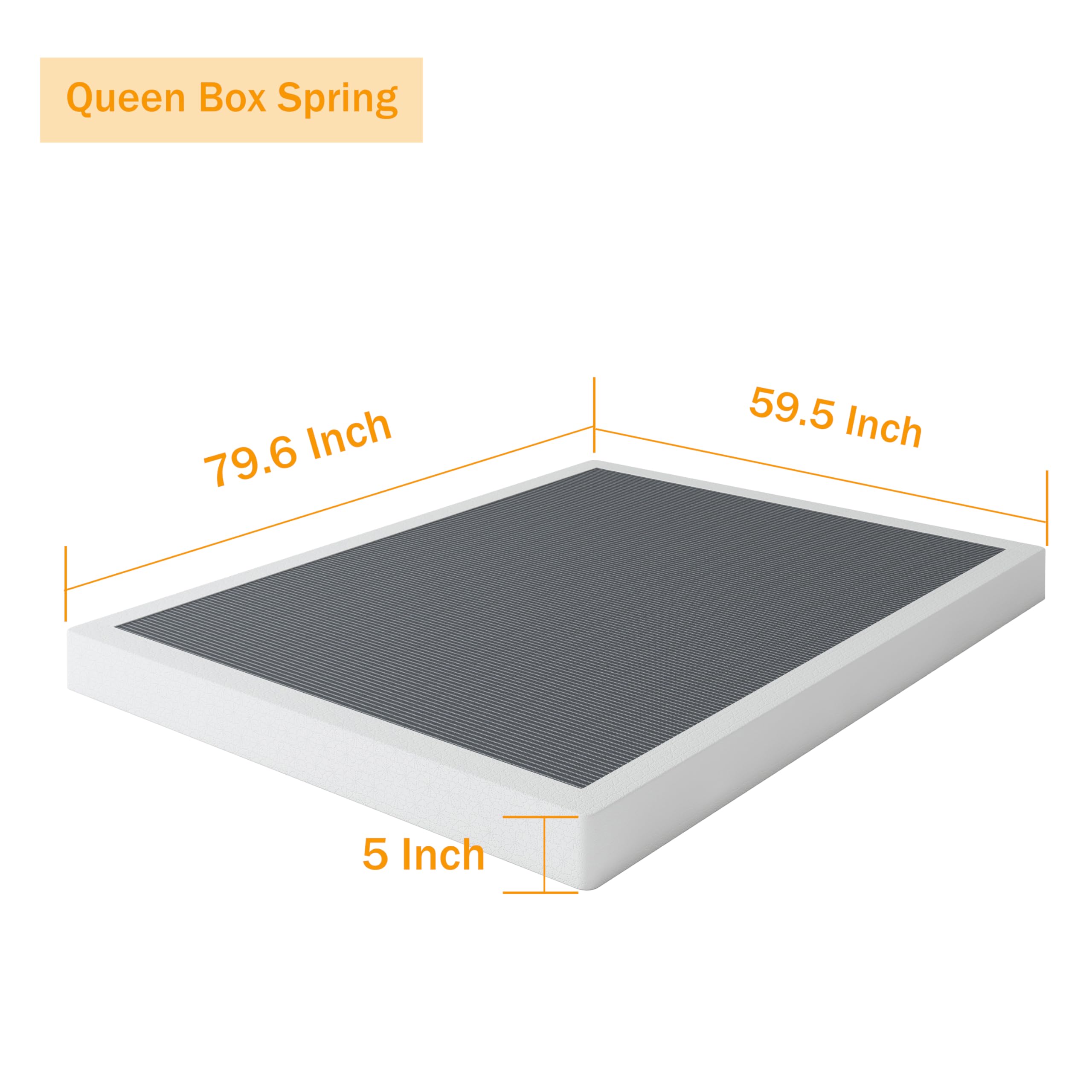 SHLAND box spring queen assembly photo illustrates quick, tool-free setup