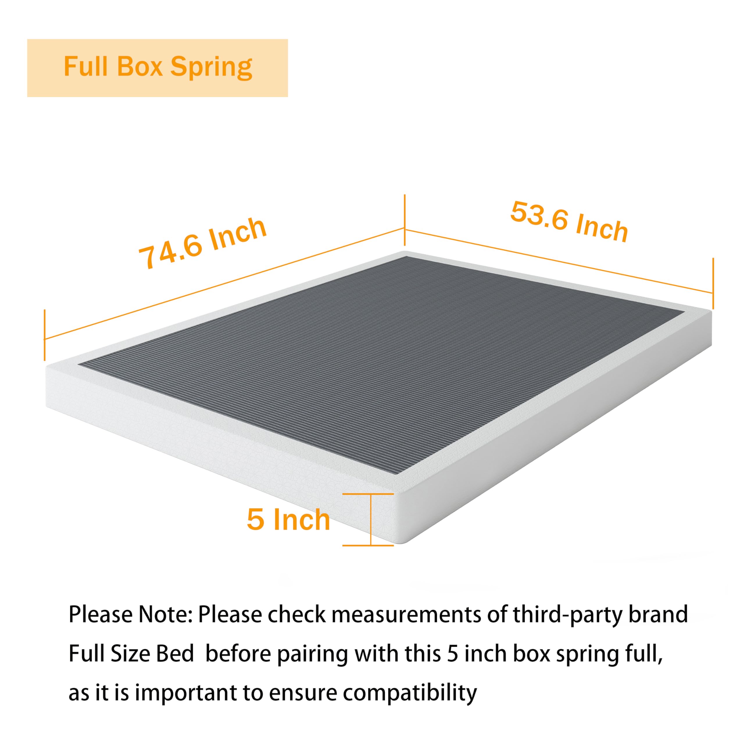 SHLAND box spring silent design minimizes squeaks for a calmer night.