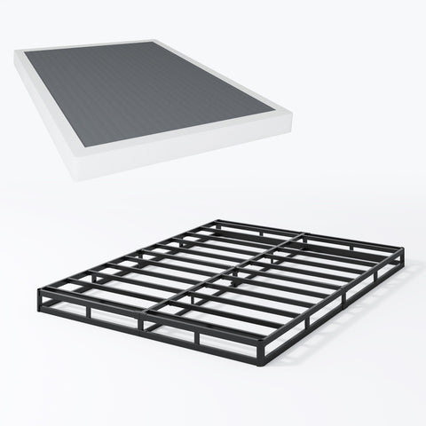 SHLAND queen box spring foundation enhances stability for a balanced sleep surface.
