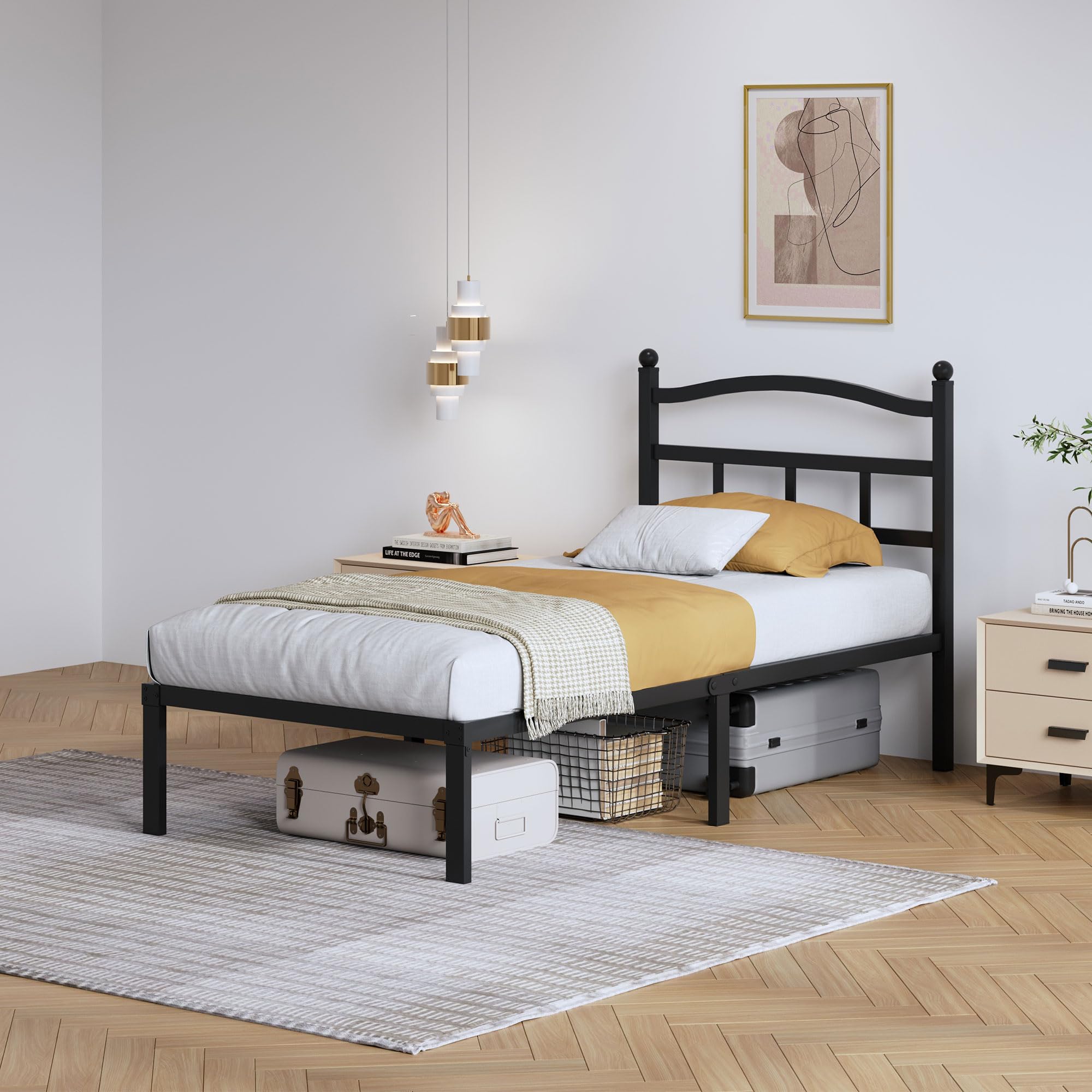 SHOANED bed frame kit with easy assembly reduces setup time