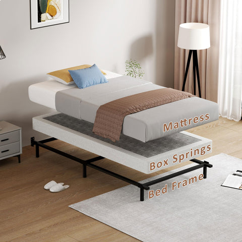 Clean fabric finish complements any bedroom decor with SHOANED box spring.